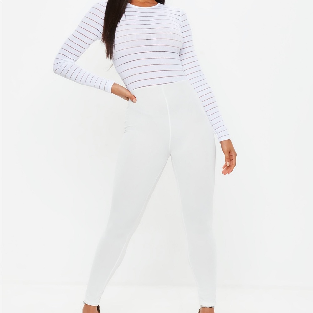 Misguided white jumpsuit